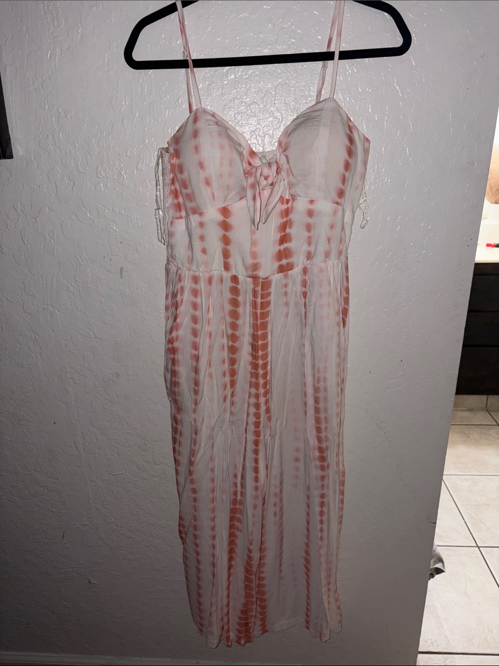 Tie-Dye Spaghetti Strap jumper - Peach